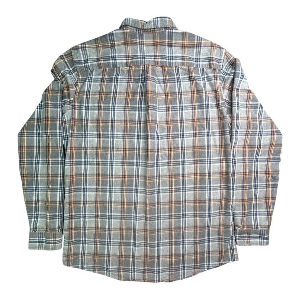 Eddie Bauer Classic Fit L/S Plaid Cotton Flannel Button Down Shirt Mens Size TL - Picture 8 of 10